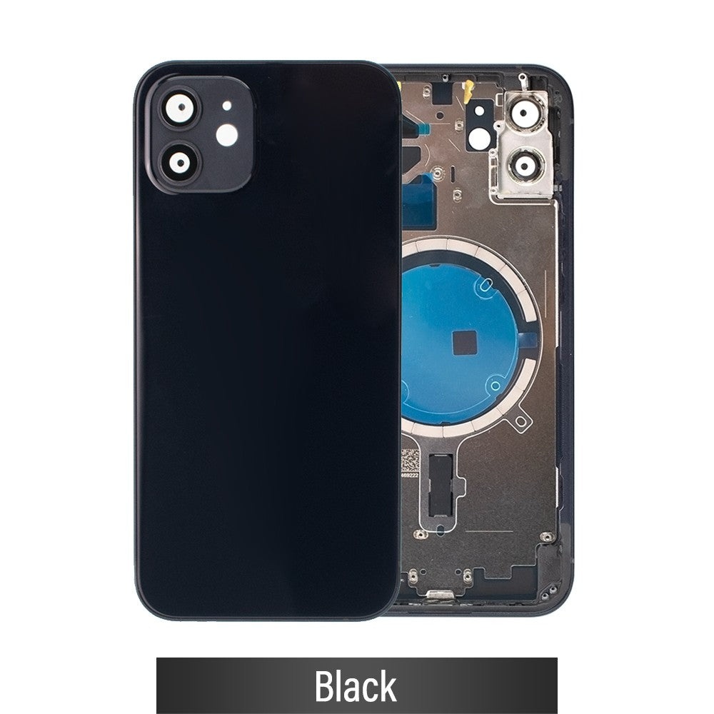 Rear Housing for iPhone 12 (NO LOGO)-Black Rear Housing for iPhone 12 (NO LOGO)-Black